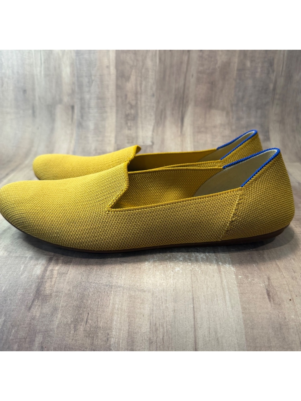Rothy’s The Loafer Yellow Lemondrop Women's 9 Knit Washable Shoes Slip On - Picture 7 of 11